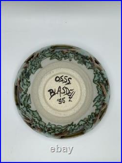 VTG Blasdell'95 Art Pottery Openwork Bowl, Signed, 6 Diameter X 3 High