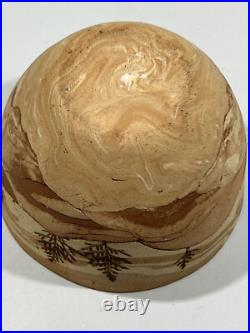 VTG Brigitte Haag Studio Art Pottery Southwestern Landscape Bowl Handmade 3.5 T