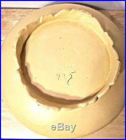 VTG Catalina Island Pottery Large 13 Footed Bowl, Colonial Yellow, Mark 725