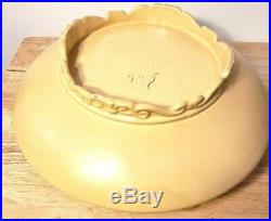 VTG Catalina Island Pottery Large 13 Footed Bowl, Colonial Yellow, Mark 725