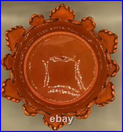 VTG Italian PV (Peasant Village) Red Cabbage Crown Bowl & Plate, Signed, 1966
