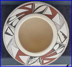 VTG Joy Navasie (Frogwoman) Hopi Wide Bowl, White Polychrome cir. 1970 5 x 7.5