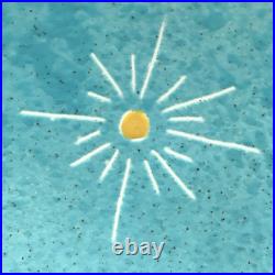 VTG MCM Starburst Atomic Snowflake Cleminsons Pottery Console Set Footed Bowl