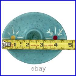 VTG MCM Starburst Atomic Snowflake Cleminsons Pottery Console Set Footed Bowl