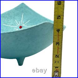 VTG MCM Starburst Atomic Snowflake Cleminsons Pottery Console Set Footed Bowl