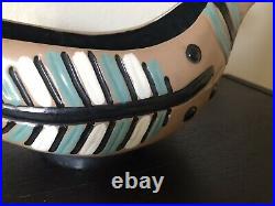 VTG Mid-Century Pottery HEDI SCHOOP 11.75 x 6 Bird Bowl Vase MINT COND