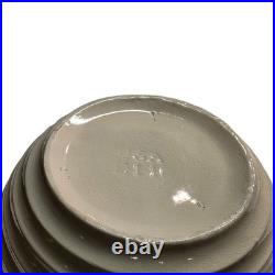 VTG Pair McCoy Pottery Beehive Mixing/Nesting Bowls # 9 and #10 Pink/Blue Stripe