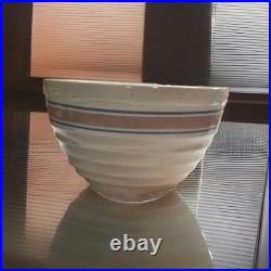 VTG Pair McCoy Pottery Beehive Mixing/Nesting Bowls # 9 and #10 Pink/Blue Stripe VTG Pair McCoy Pottery Beehive Mixing/Nesting Bowls # 9 and #10 Pink/Blue Stripe