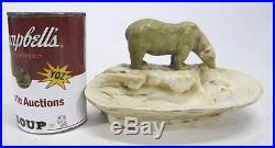 VTG Post WWII Era Royal Dux Bohemia Porcelain Bear Bowl Sculpture Figurine yqz