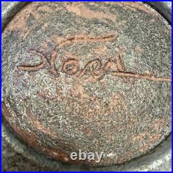 VTG Raku Studio Art Pottery 12 Bowl Signed Nora Crackle Glaze Koi Fish Metallic