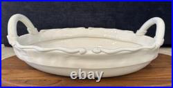 VTG Rina Peleg Studio Pottery Large Centerpiece Serving Bowl White Glaze 16.5
