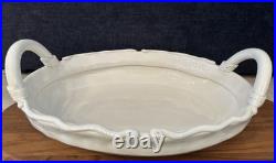 VTG Rina Peleg Studio Pottery Large Centerpiece Serving Bowl White Glaze 16.5