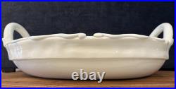 VTG Rina Peleg Studio Pottery Large Centerpiece Serving Bowl White Glaze 16.5