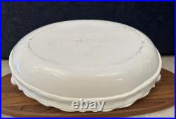 VTG Rina Peleg Studio Pottery Large Centerpiece Serving Bowl White Glaze 16.5