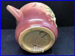 VTG Roseville USA Pink Snowberry Pottery Teapot Sugar Bowl & Creamer Set