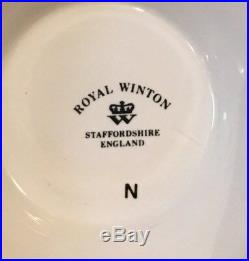 VTG Royal Winton England Basin Bowl & Pitcher Vase Server, Pink Vine Flower Deco