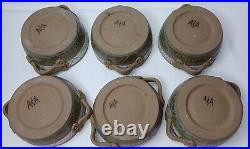 VTG Set Of 6 Southwestern Rustic Clay Pottery Bowls Signed Art Pottery from A&A