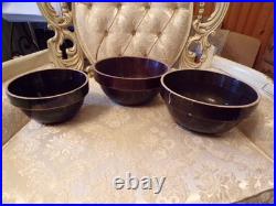 VTG Set of 3 Stoneware Pottery Bowls