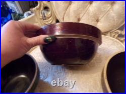 VTG Set of 3 Stoneware Pottery Bowls