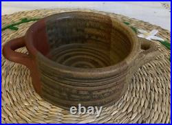 VTG Studio Pottery Bowl Mike Dodd Pottery Creation 13x13 Cm Mixed Earth Colours