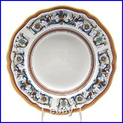 VTG Sur La Table Deruta Italian Ceramic Pasta Bowls Hand Painted 10.5 Set 4