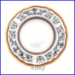 VTG Sur La Table Deruta Italian Ceramic Pasta Bowls Hand Painted 10.5 Set 4