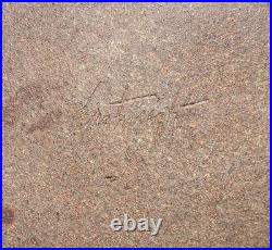 VTG Virginia Cartwright Pottery Bowl Blue Grey 9x6.5x3.25 Modern Museum Artist