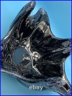 Van Briggle Cobalt Blue Drip Free Form Clam Bowl Eloise Trujillo Colo Springs CO