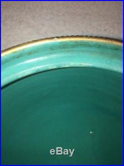 Very nice vintage Bitossi Londi Seta Lidded Dish Bowl Compote Gold Design Italy