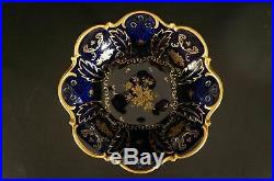 Vintag Reichenbach German Echt Kobalt Fine China Cobalt Blue Gold 11 Bowl Dish