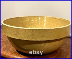 Vintage 10.5 Primitive Buckeye Pottery Stoneware Mixing Bowl Signed (16B)