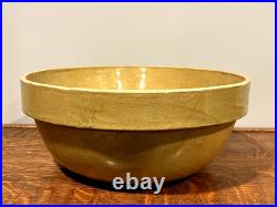 Vintage 10.5 Primitive Buckeye Pottery Stoneware Mixing Bowl Signed (16B)