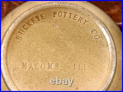 Vintage 10.5 Primitive Buckeye Pottery Stoneware Mixing Bowl Signed (16B)
