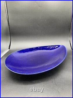 Vintage 15 1/2 Rorstrand Hertha Bengtson Bla Eld Blue Fire Platter Bowl Sweden