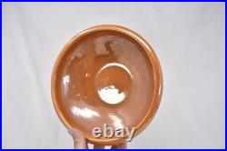 Vintage 1920s Cowan Pottery Art Deco Orange Marigold Iridescent Luster Bowl Sign