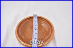 Vintage 1920s Cowan Pottery Art Deco Orange Marigold Iridescent Luster Bowl Sign