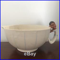 Vintage 1930's WELLER Black American Art Pottery Batter Bowl
