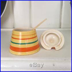 Vintage 1930s Clarice Cliff Sugar Bowl Bizarre Deco Cone Shape Wilkinson England