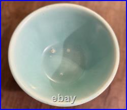 Vintage 1930s Homer Laughlin Apple Tree Nesting Mixing Bowls Aqua Blue Set of 4