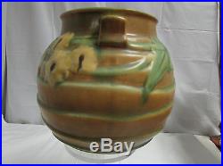 Vintage 1930s Roseville Art Pottery Luffa Vase / Bowl 6.25 x 7.5 LOOK