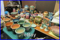 Vintage 1930s Roseville Art Pottery Luffa Vase / Bowl 6.25 x 7.5 LOOK