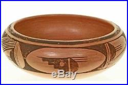 Vintage 1960's Handbuilt Pottery Bowl by Hopi Lucy Nahee (1902-1981)