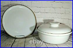 Vintage 1960's Heath Ceramic Serving Bowl Casserole Dish with Lid & Base Plate