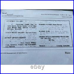 Vintage 1970's Handmade Extremely Large Cloud Pottery Bowl Signed By Artist