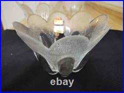 Vintage 3 piece crystal bowl set Buder W. Germany, Handgearbeitet Mundgeblasen