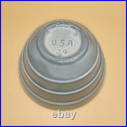 Vintage 5 Bauer Pottery Wide Step Mixing / Nesting Bowls 12, 18, 24, 30, 36