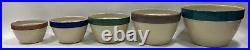 Vintage 5pc Set OVER AND BACK INDOOR OUTFITTERS Pottery Nesting Mixing Bowls