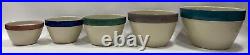 Vintage 5pc Set OVER AND BACK INDOOR OUTFITTERS Pottery Nesting Mixing Bowls