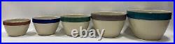 Vintage 5pc Set OVER AND BACK INDOOR OUTFITTERS Pottery Nesting Mixing Bowls