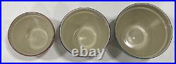 Vintage 5pc Set OVER AND BACK INDOOR OUTFITTERS Pottery Nesting Mixing Bowls